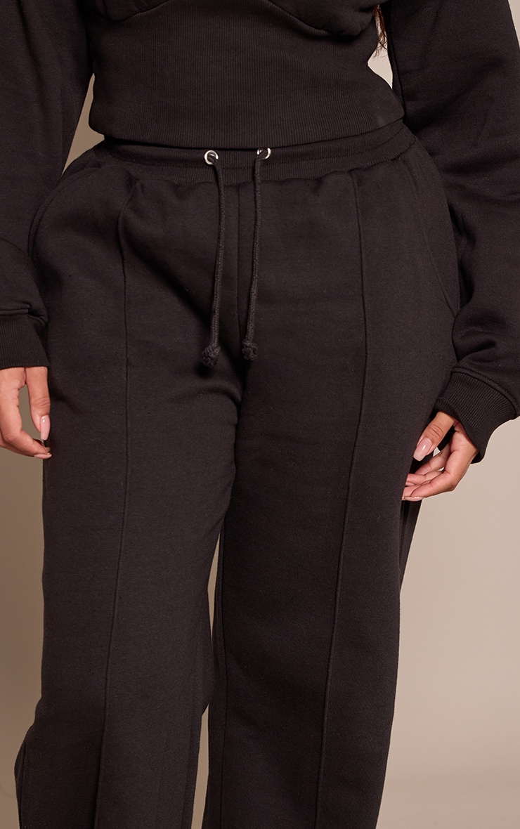 Shape Black Sweat Seam front Detail Wide Leg Joggers image 4