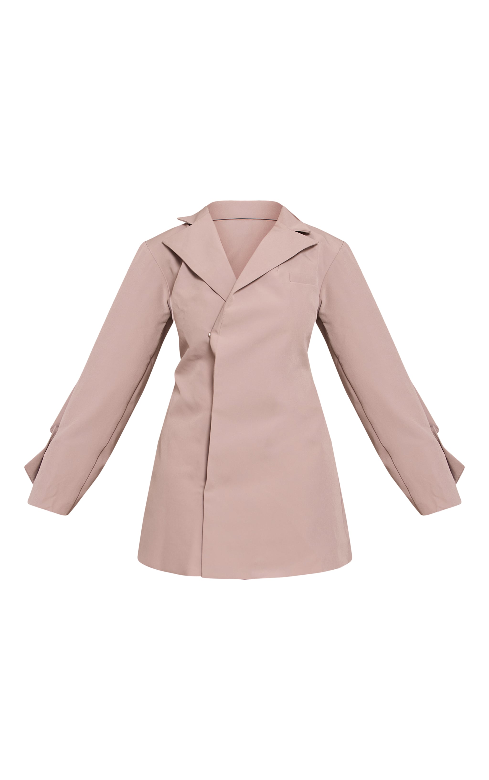 Shape Chocolate Tailored Pleated Sleeve Adjustable Waist Blazer Dress image 5