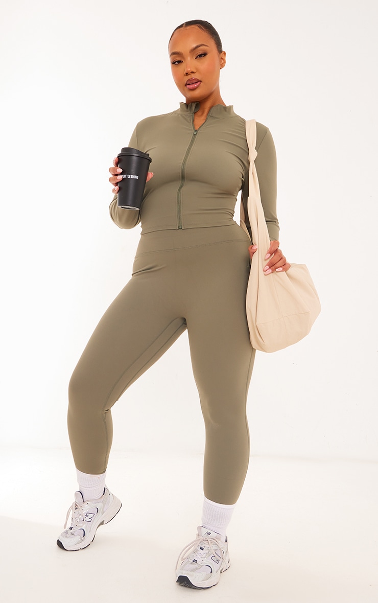 Plus Veste basique en Sculpt vert olive image 3