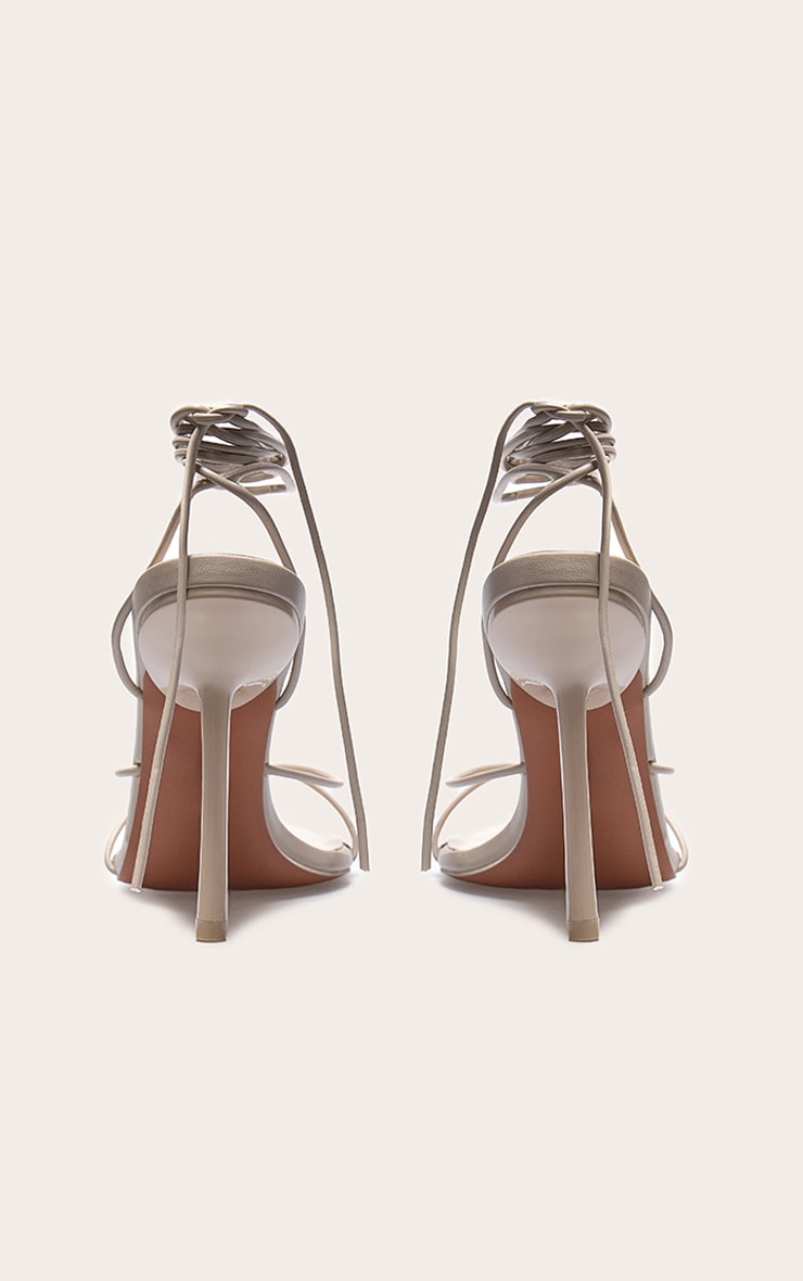 PLT Label Stone Strappy Tie Thong Heels image 3