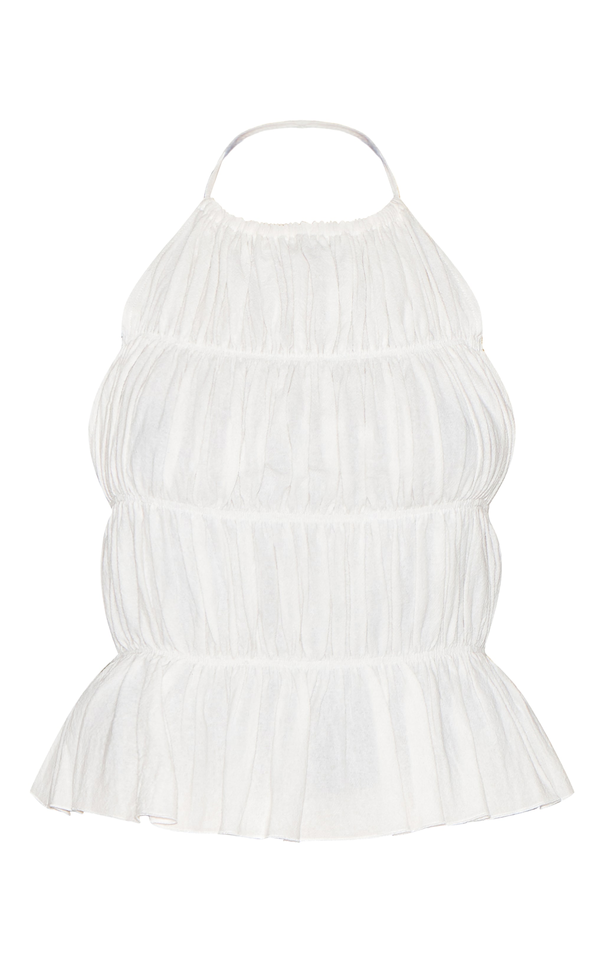 Top long blanc à étages image 5