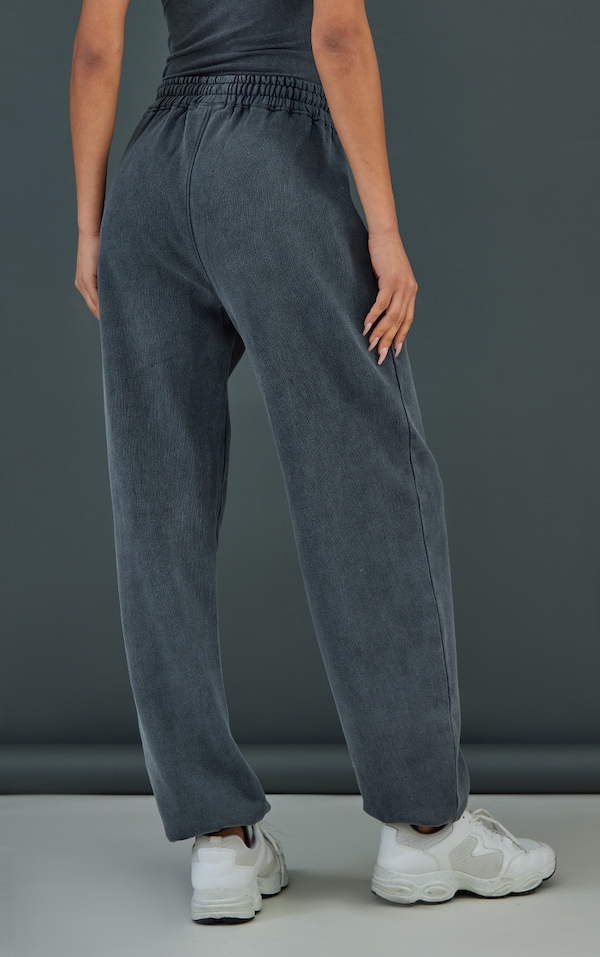 Charcoal Washed Cuffed Joggers CoOrds PrettyLittleThing