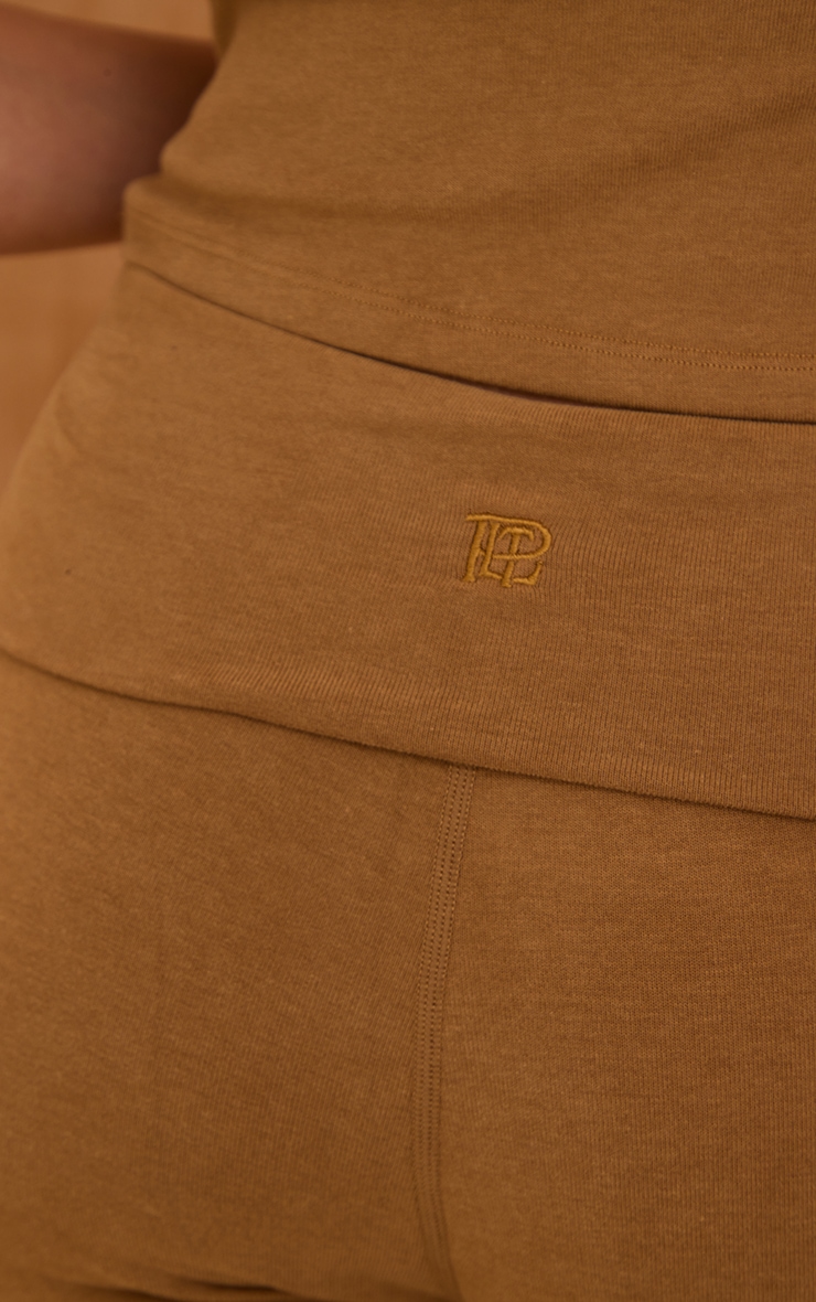 Tan Melange Soft Cotton Yoga Pant  image 4