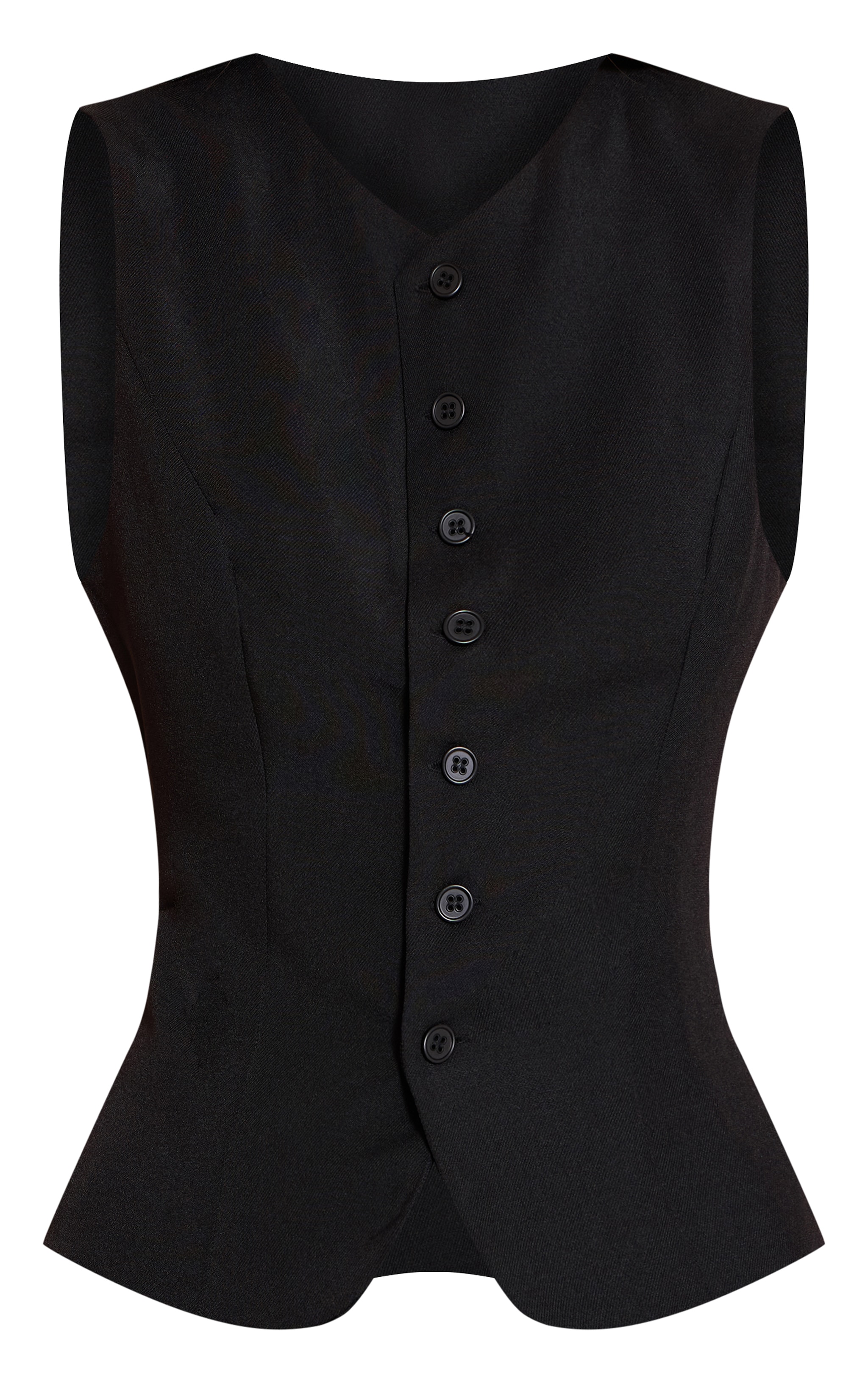 Gilet tailleur tissé noir image 5