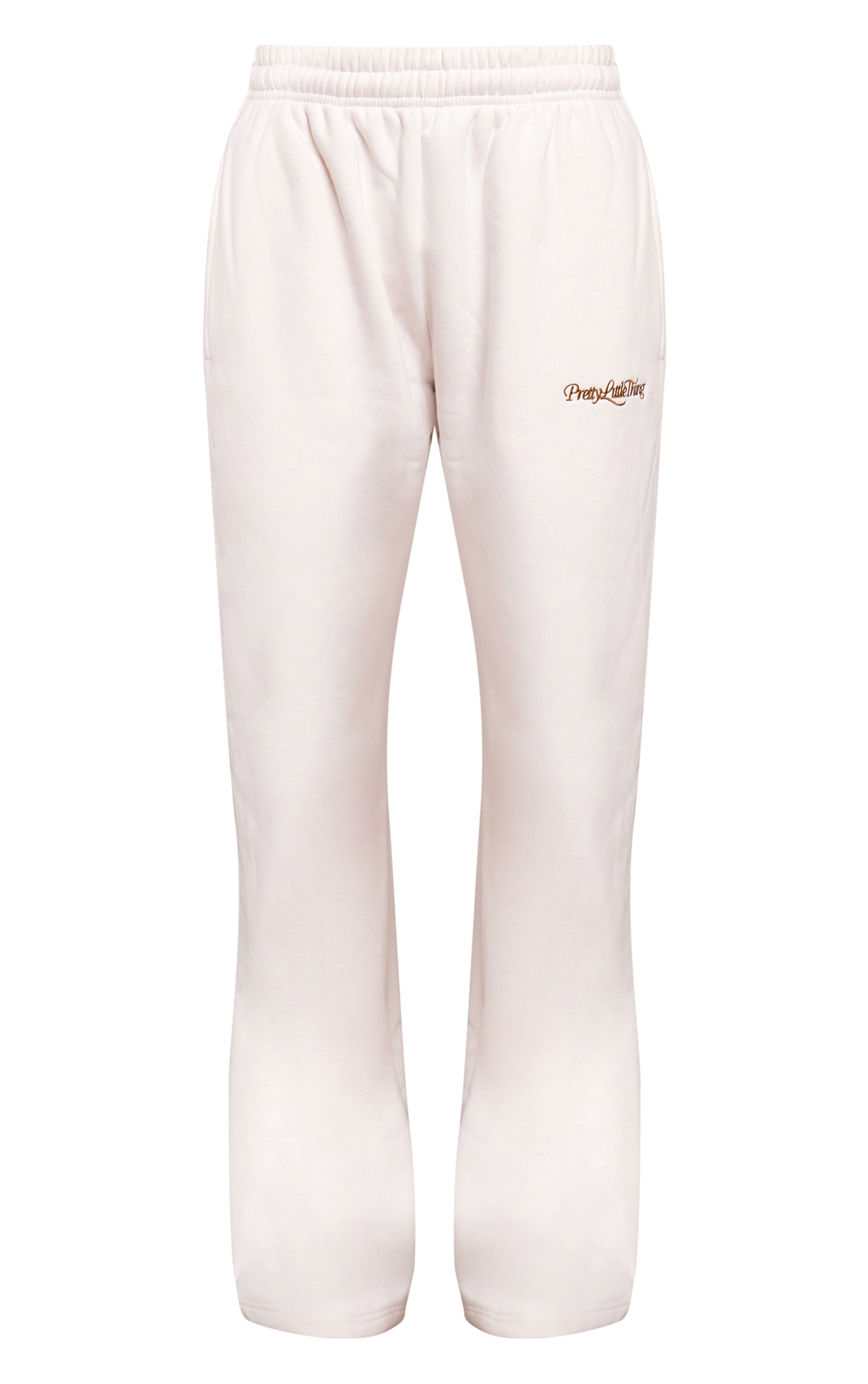 Prettylittlething Cream Cotton Fleece Straight Leg Sweatpants image 5