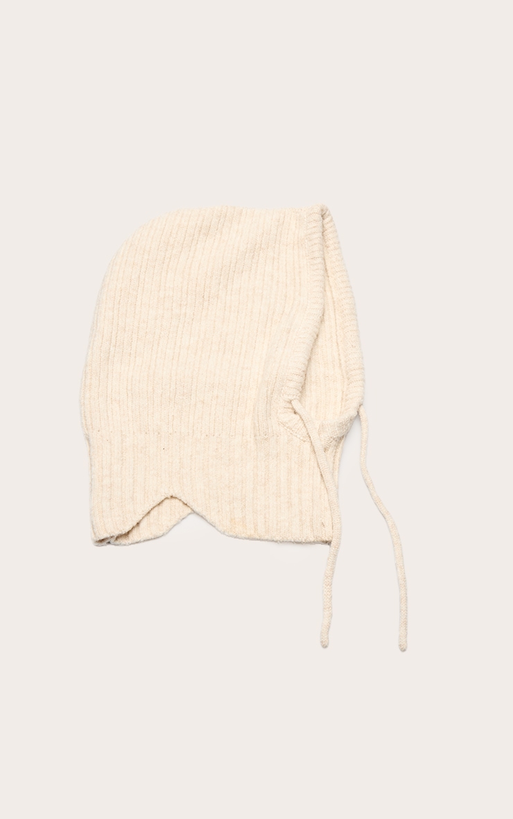 Oatmeal Brushed Knit Hood image 2