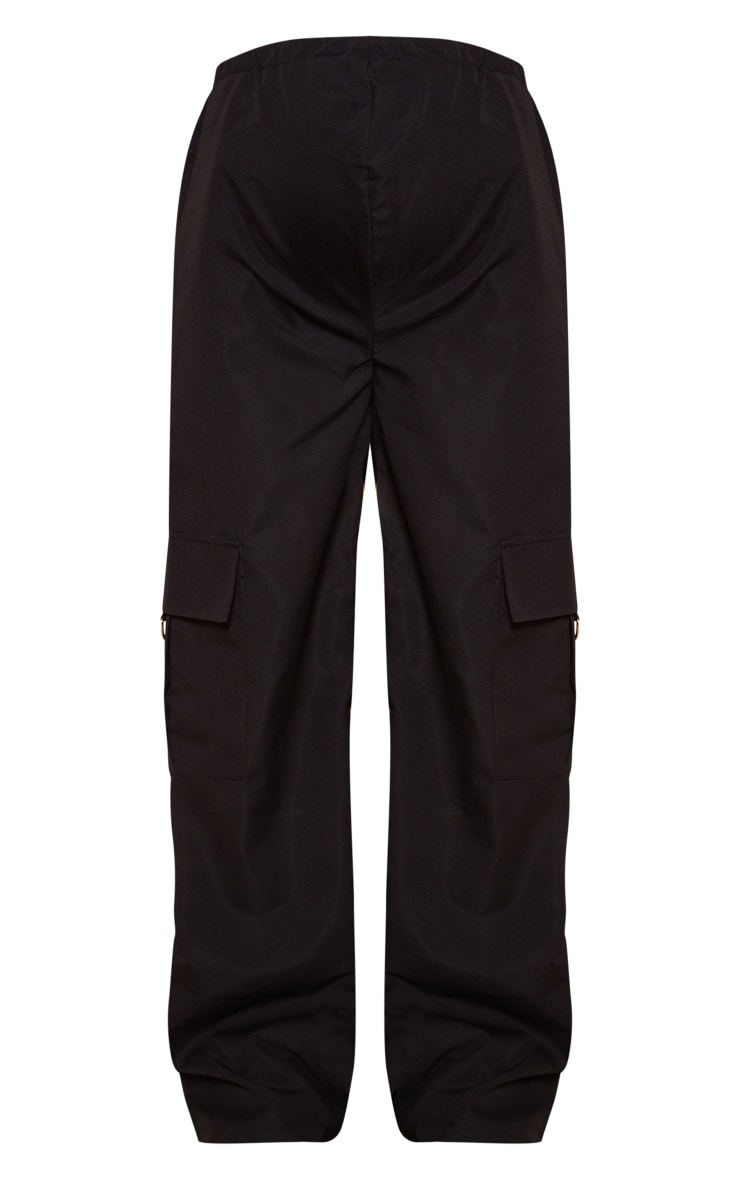 Maternity Black Elasticated High Waisted Cargo image 5