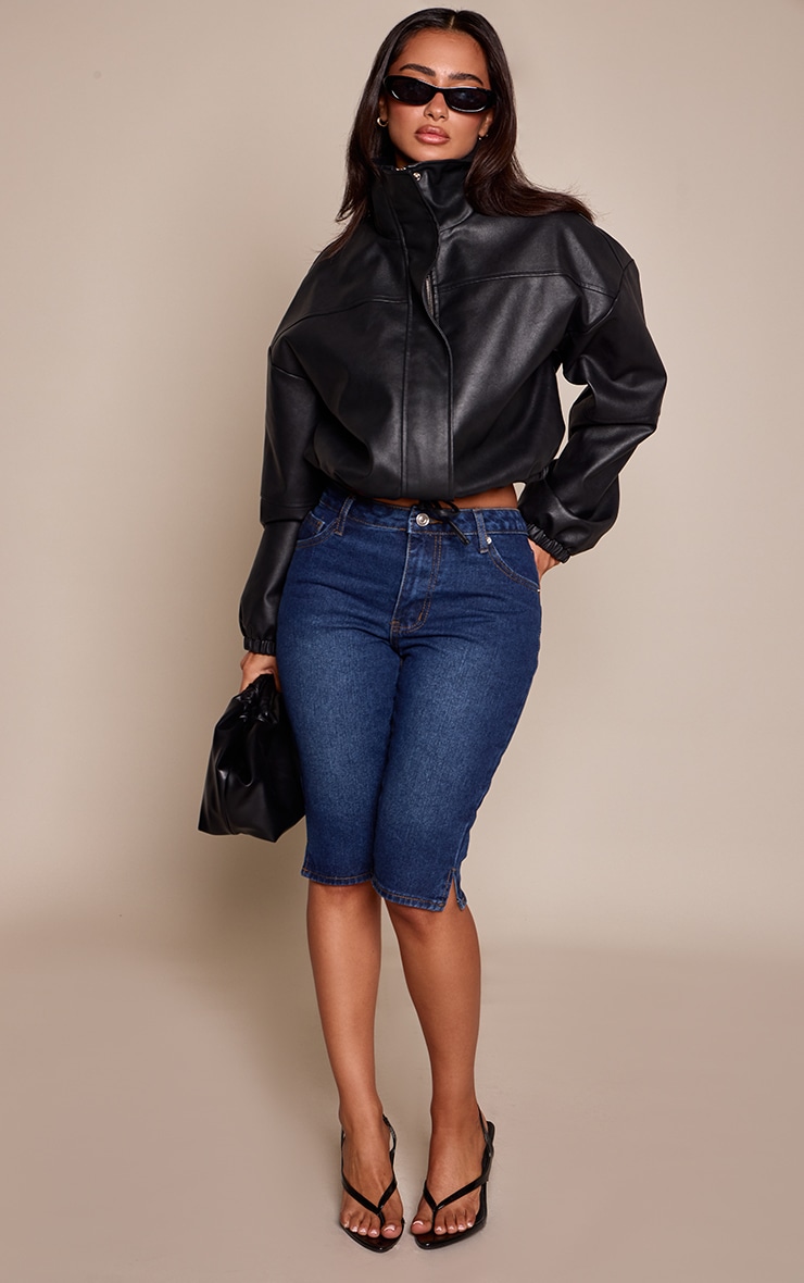 Petite Indigo Denim Capri Pants