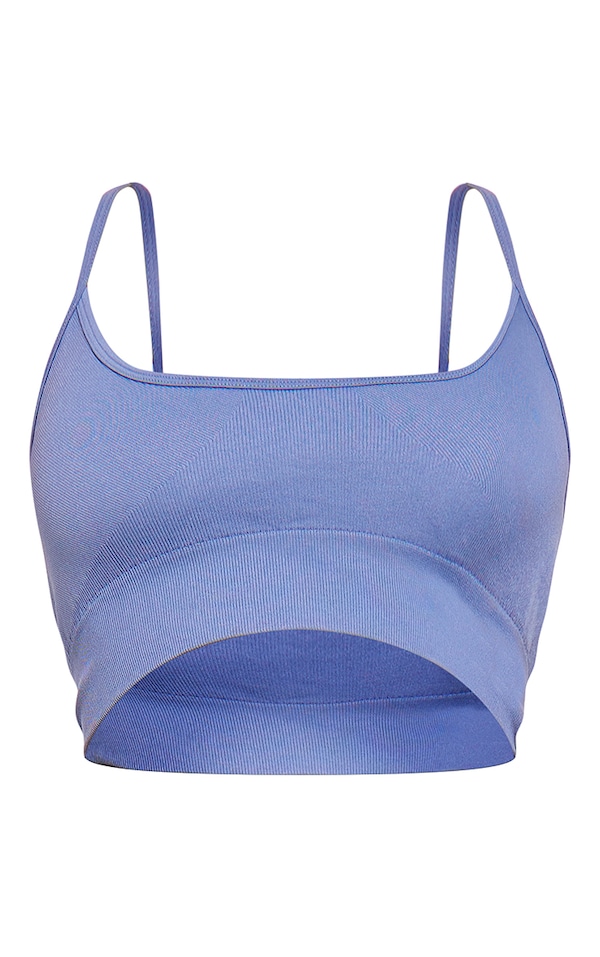 Petrol Basic Seamless Padded Sports Bra PrettyLittleThing