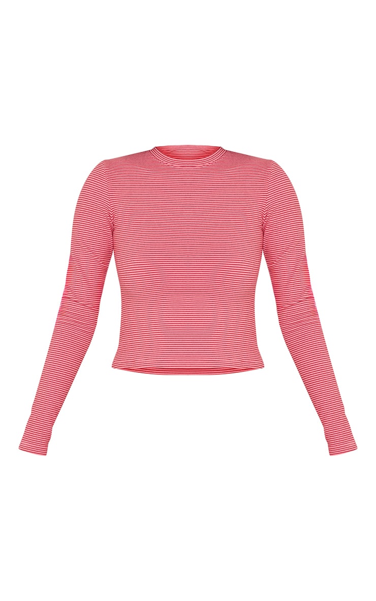 Pink Striped Soft Fleece Long Sleeve Top image 5