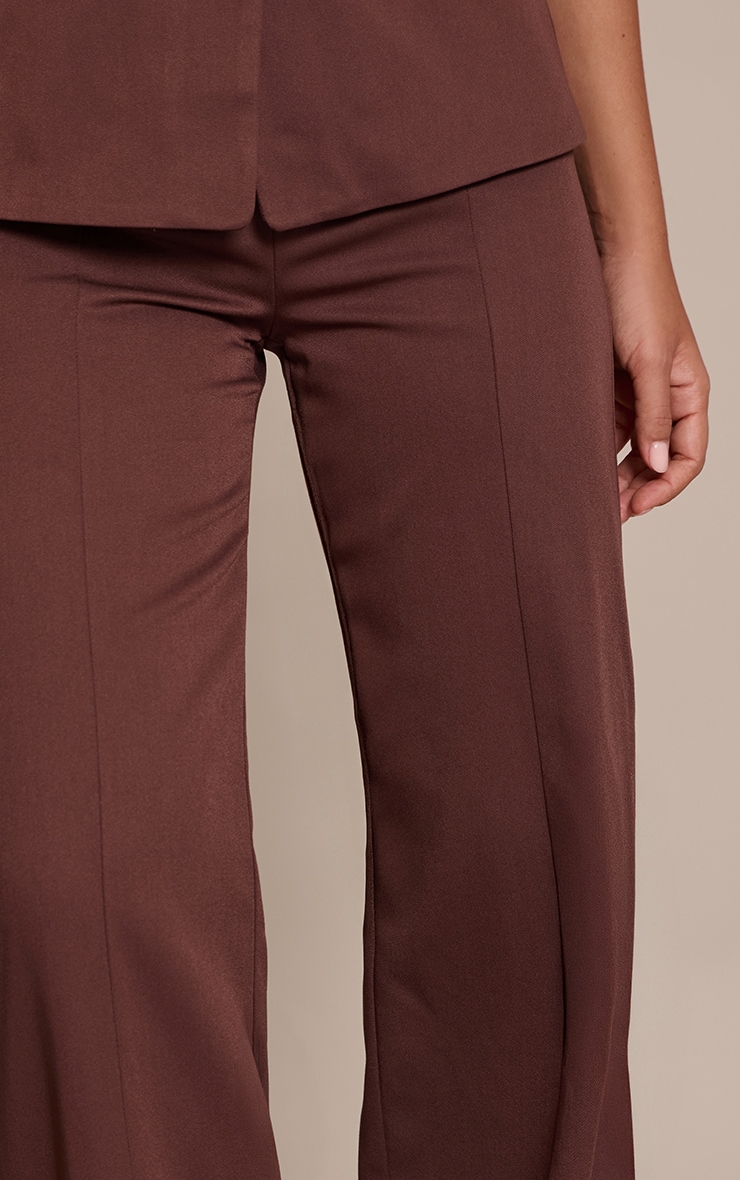 Chocolate Seam Detail Trousers image 4