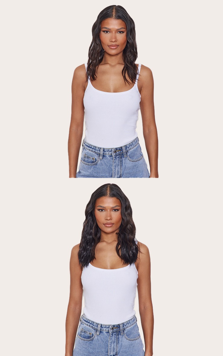 Lullabellz Thick 14" 1 Piece Textured Wave Clip In Hair Extensions  Raven image 3