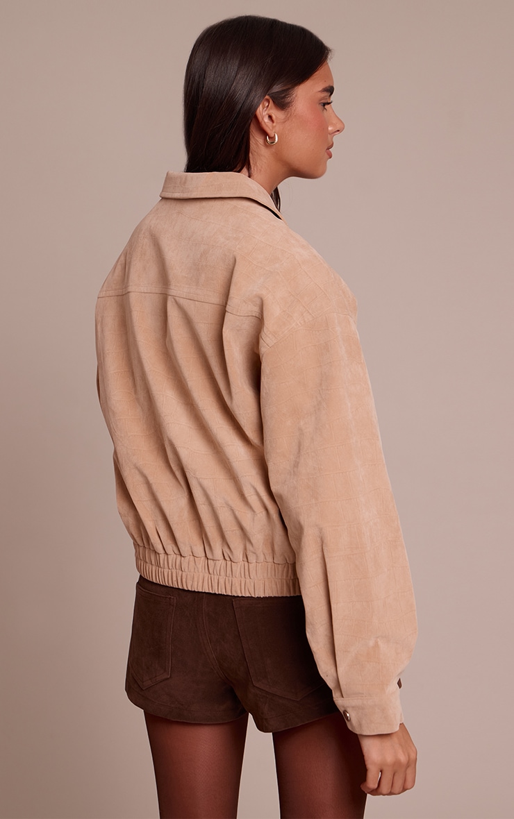 Sand Croc Suede Bomber Jacket image 2