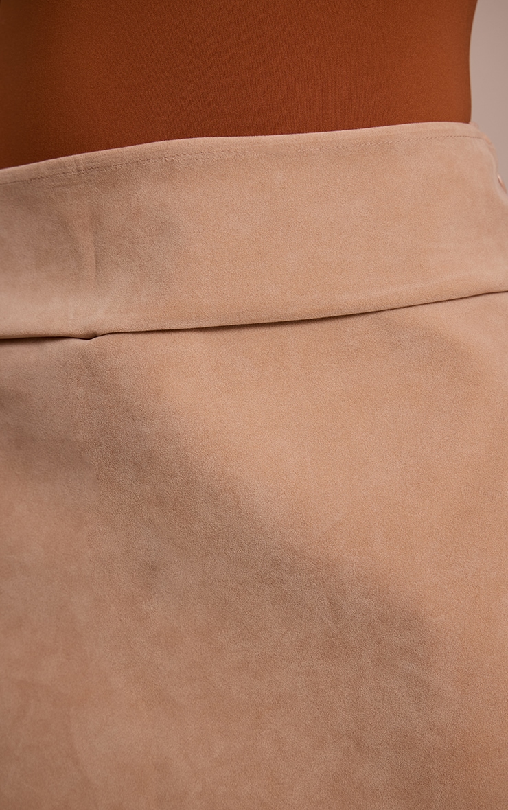 Sand Faux Suede Mini Skirt image 5