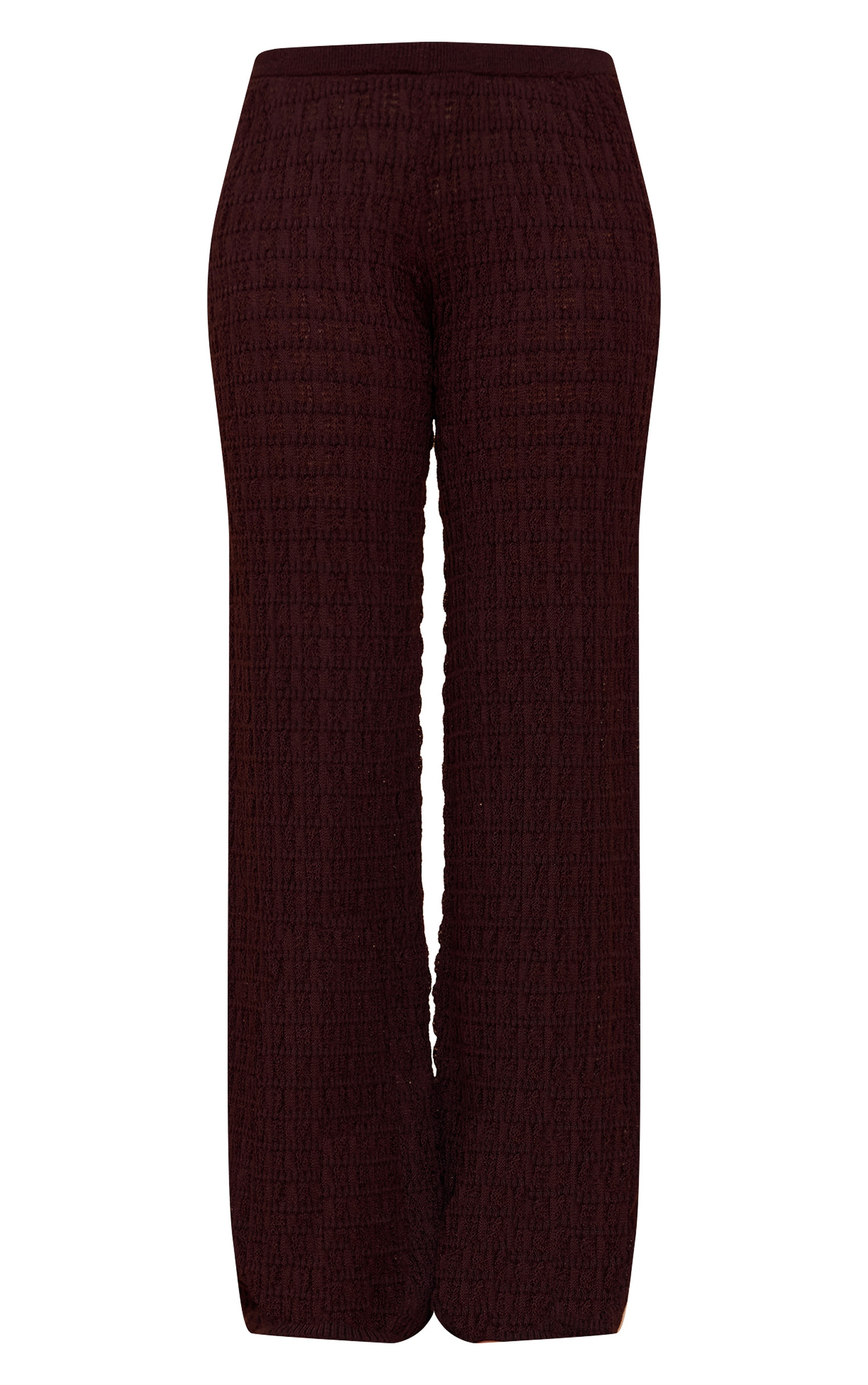 Chocolate Textured Knit Pant image 5