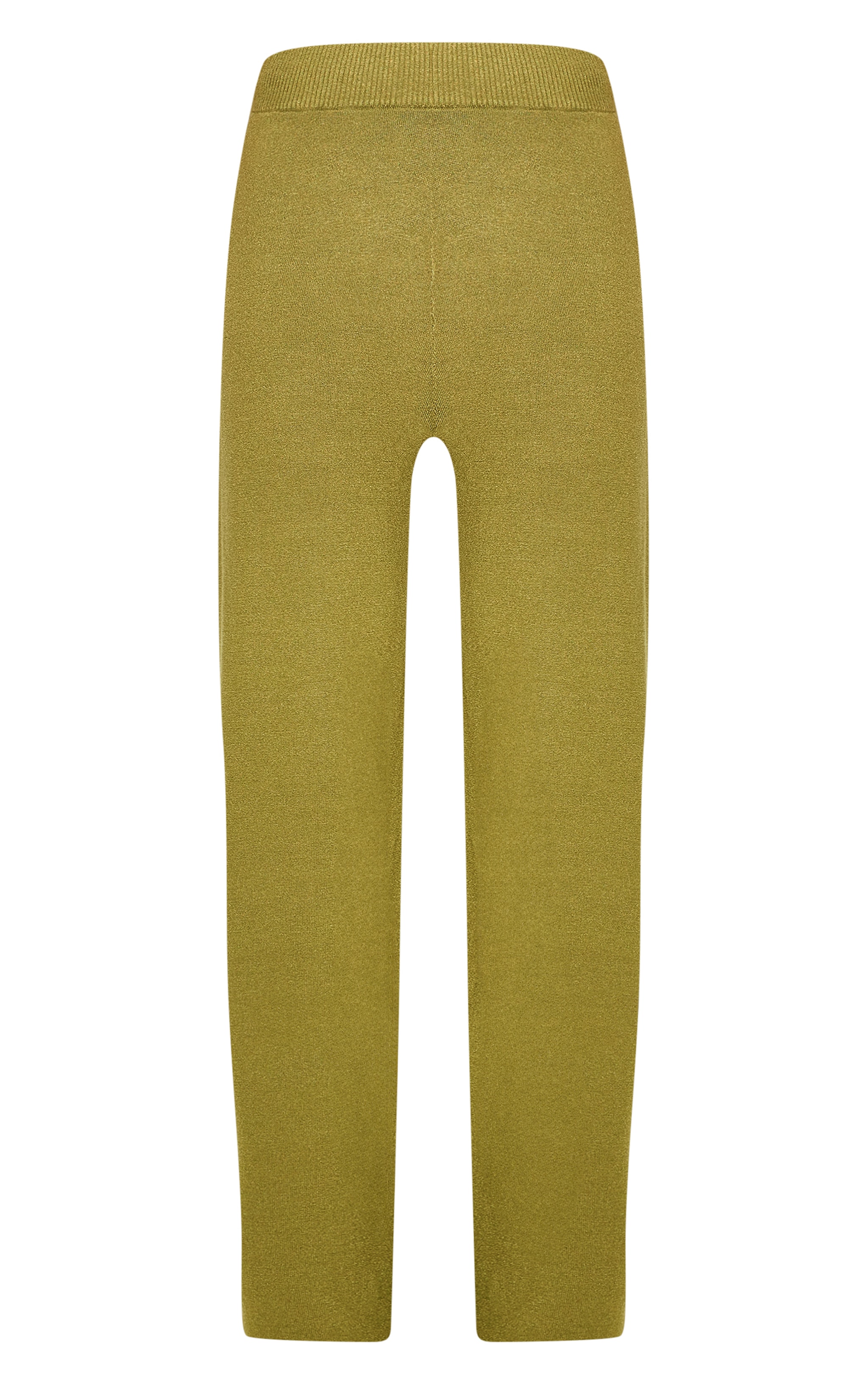 Olive Basic Knit Wide Leg Pants image 5