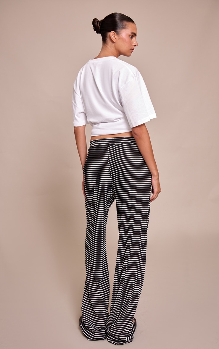 Black Boyfriend Style Wide Leg Pants image 3