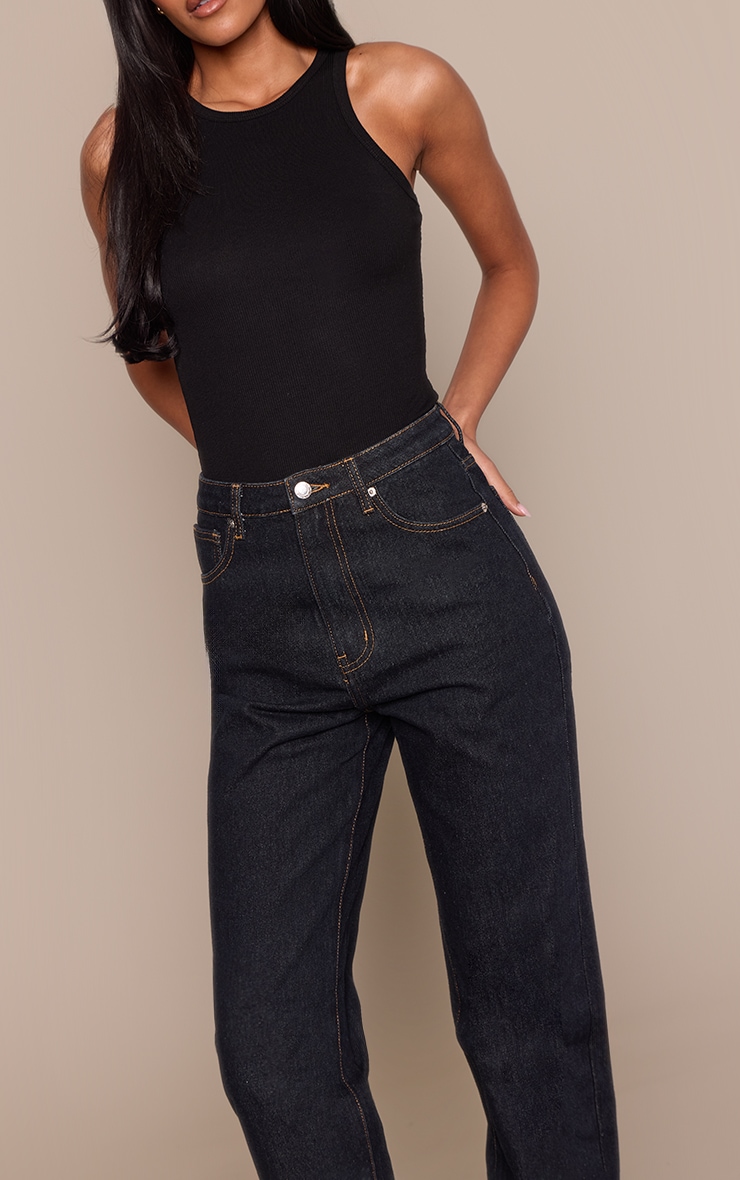 Tall Dark Indigo High Waist Straight Leg Jeans
