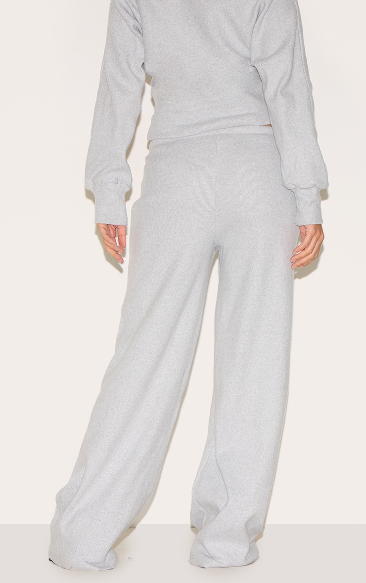 Pantalon large côtelé doux gris chiné image 3