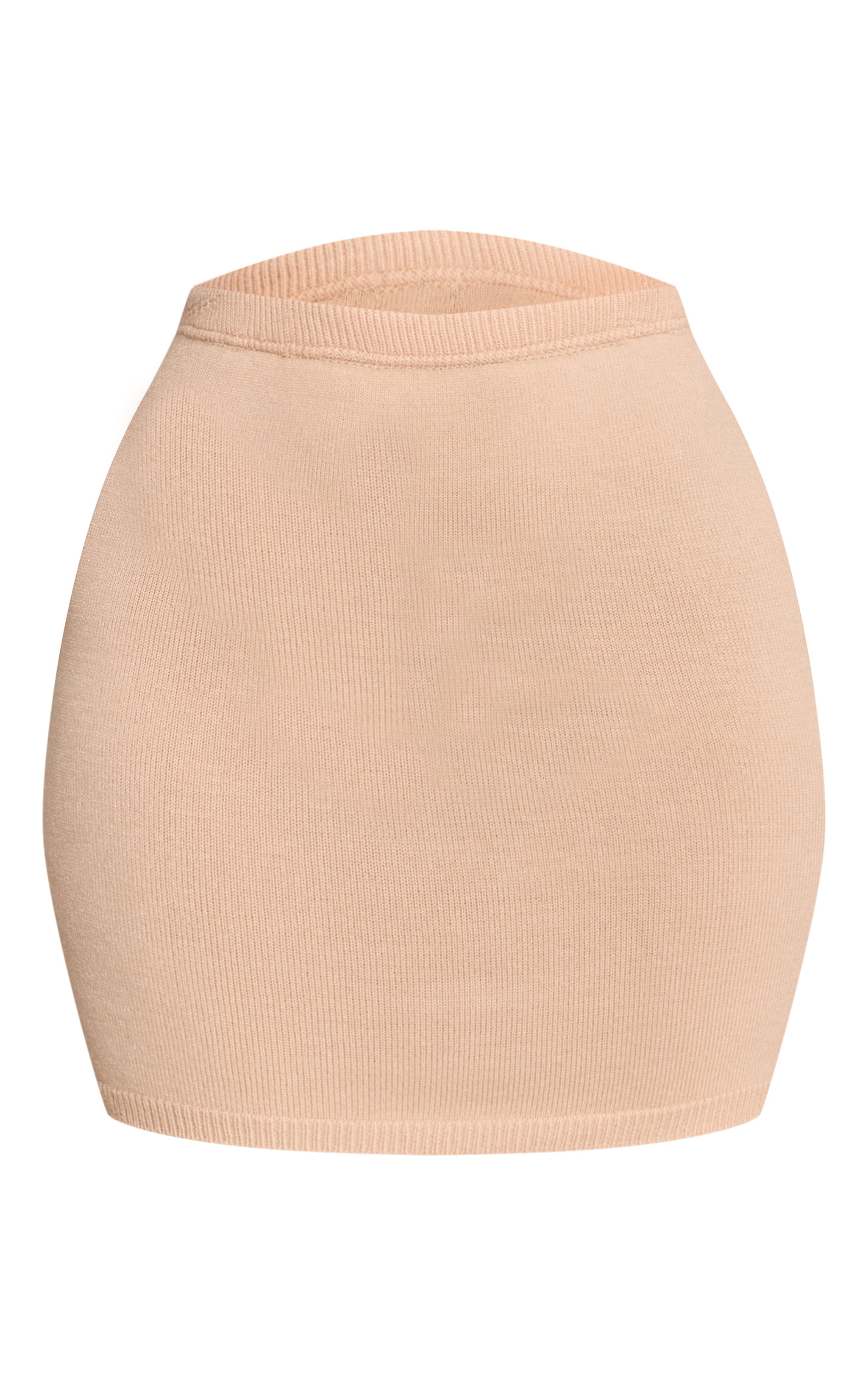 Shape Oatmeal Knitted Mini Skirt image 6