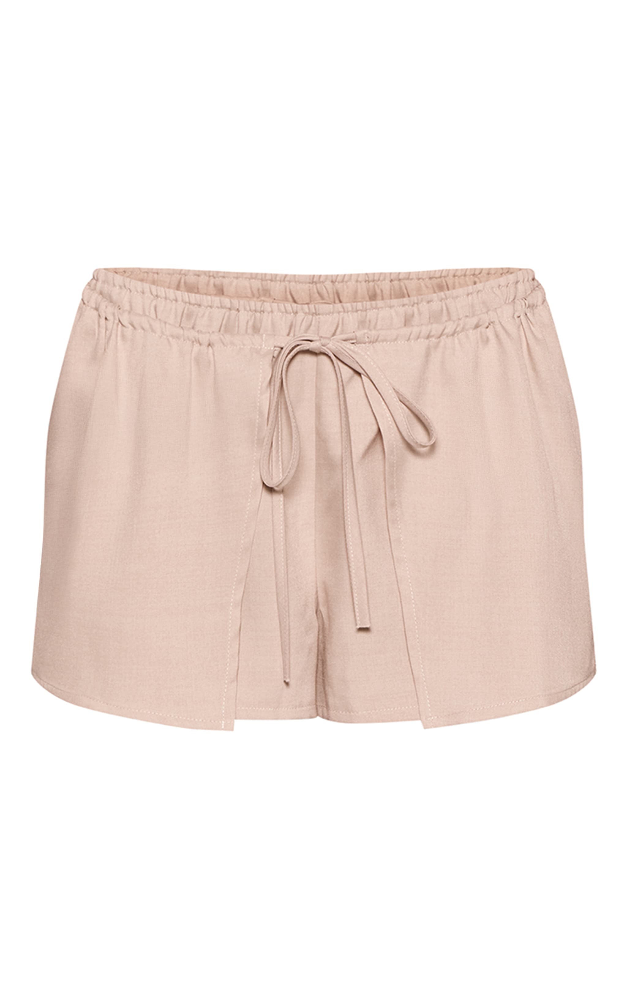 Sand Woven Wrap Over Detail Shorts image 6