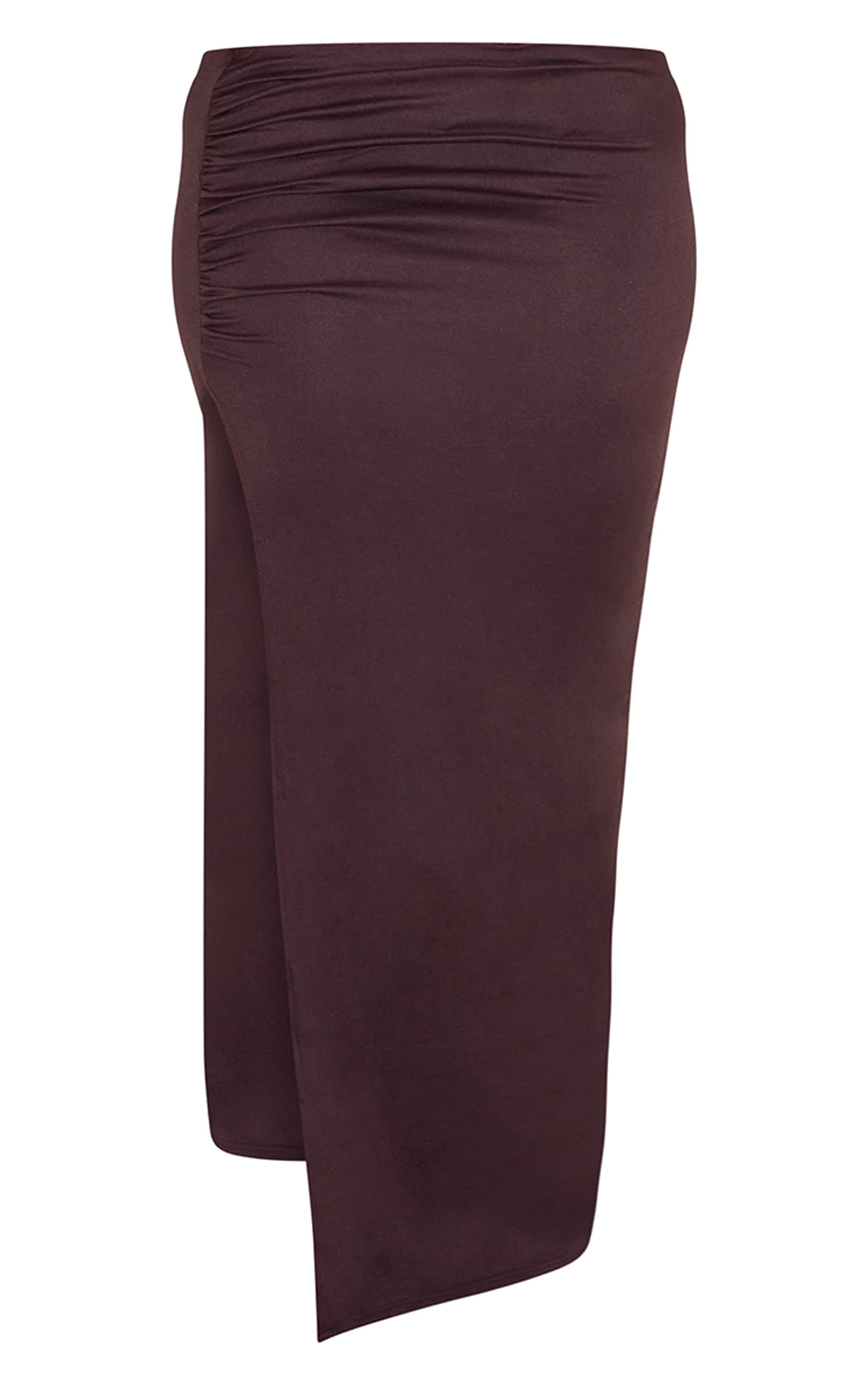 Shape Mocha Ruched Side Maxi Skirt image 5