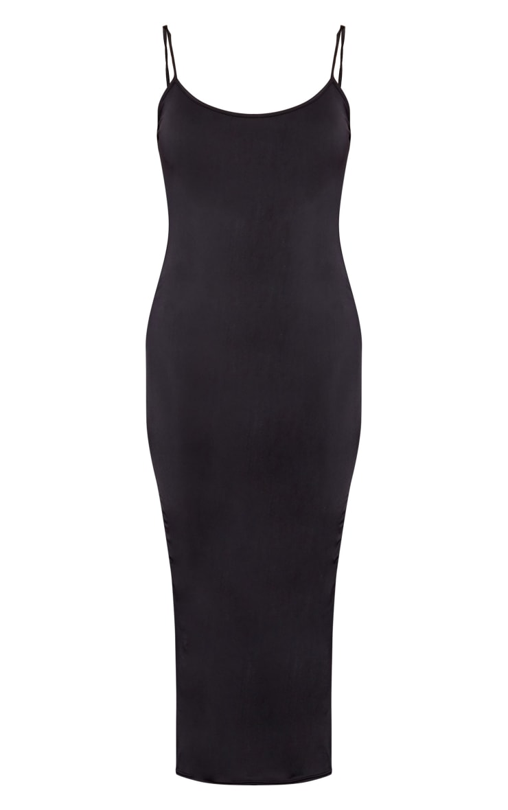 Black Sculpt Strappy Midaxi Dress image 5