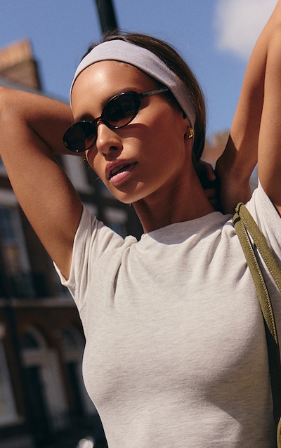 Grey Marl Jersey Headband