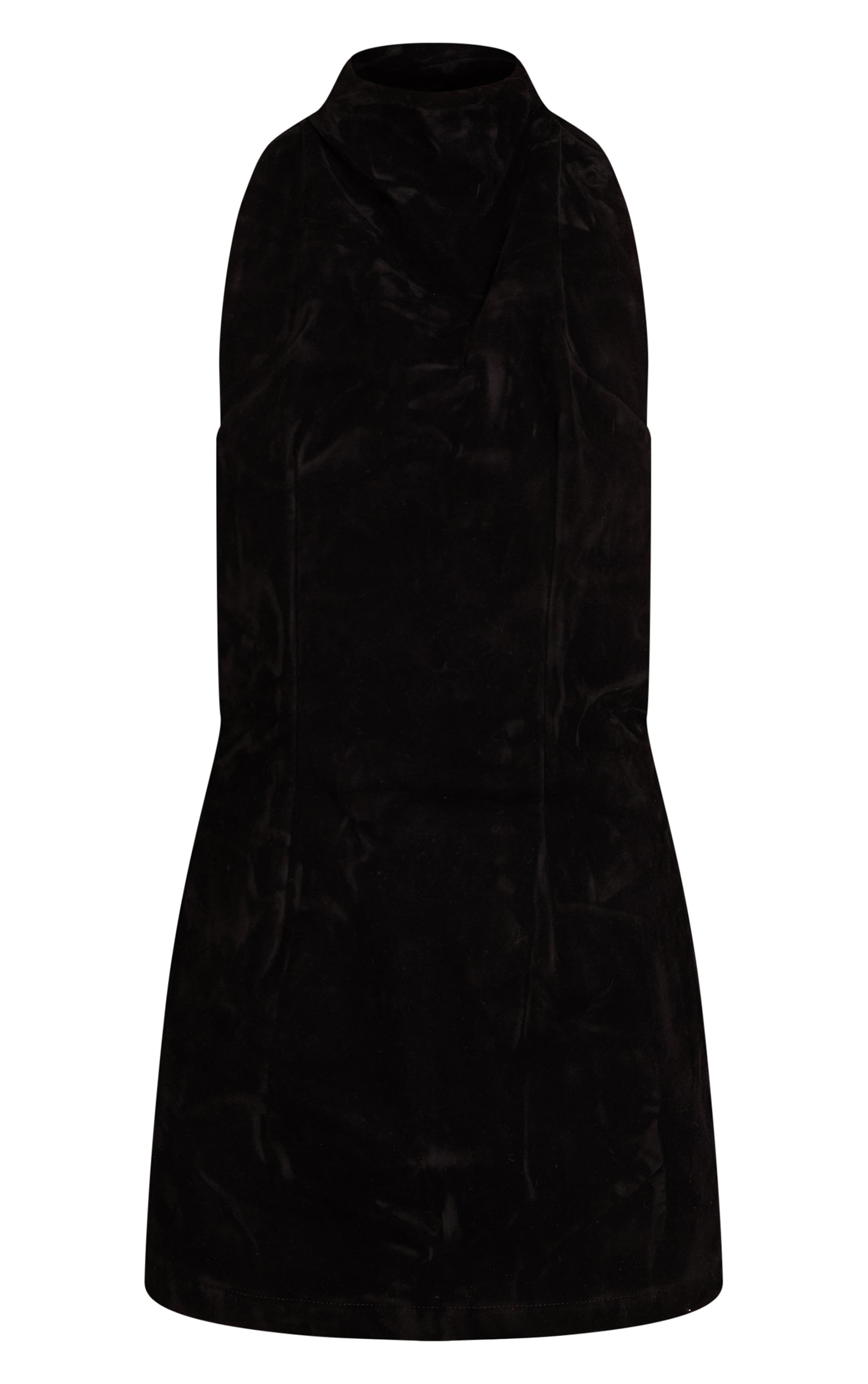 Mini robe en suédine noire à dos nu image 5