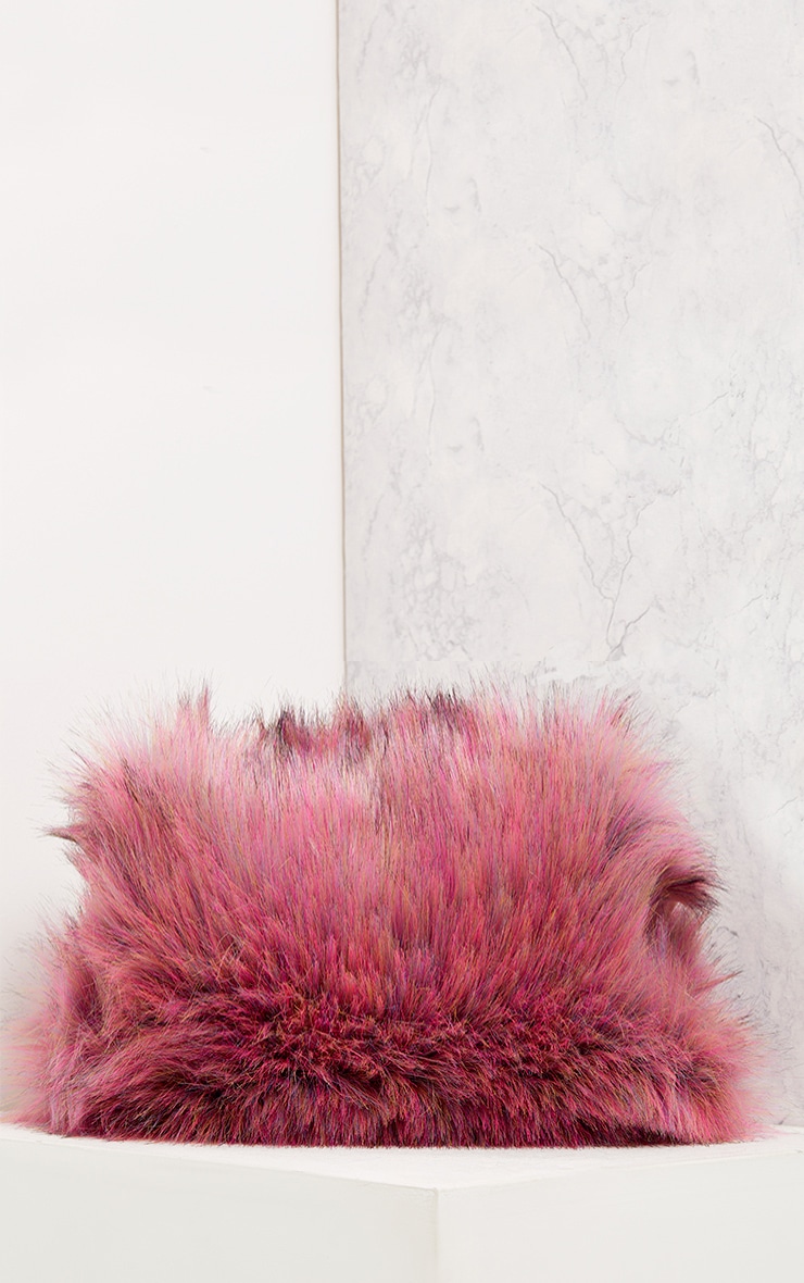 Jena Pink Fur Shoulder Bag PrettyLittleThing