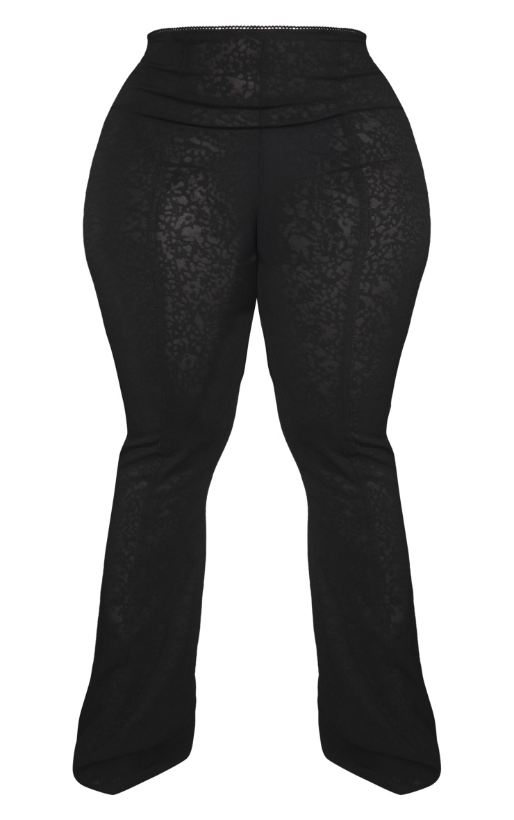 Plus Black Distressed Split Hem Pants PrettyLittleThing