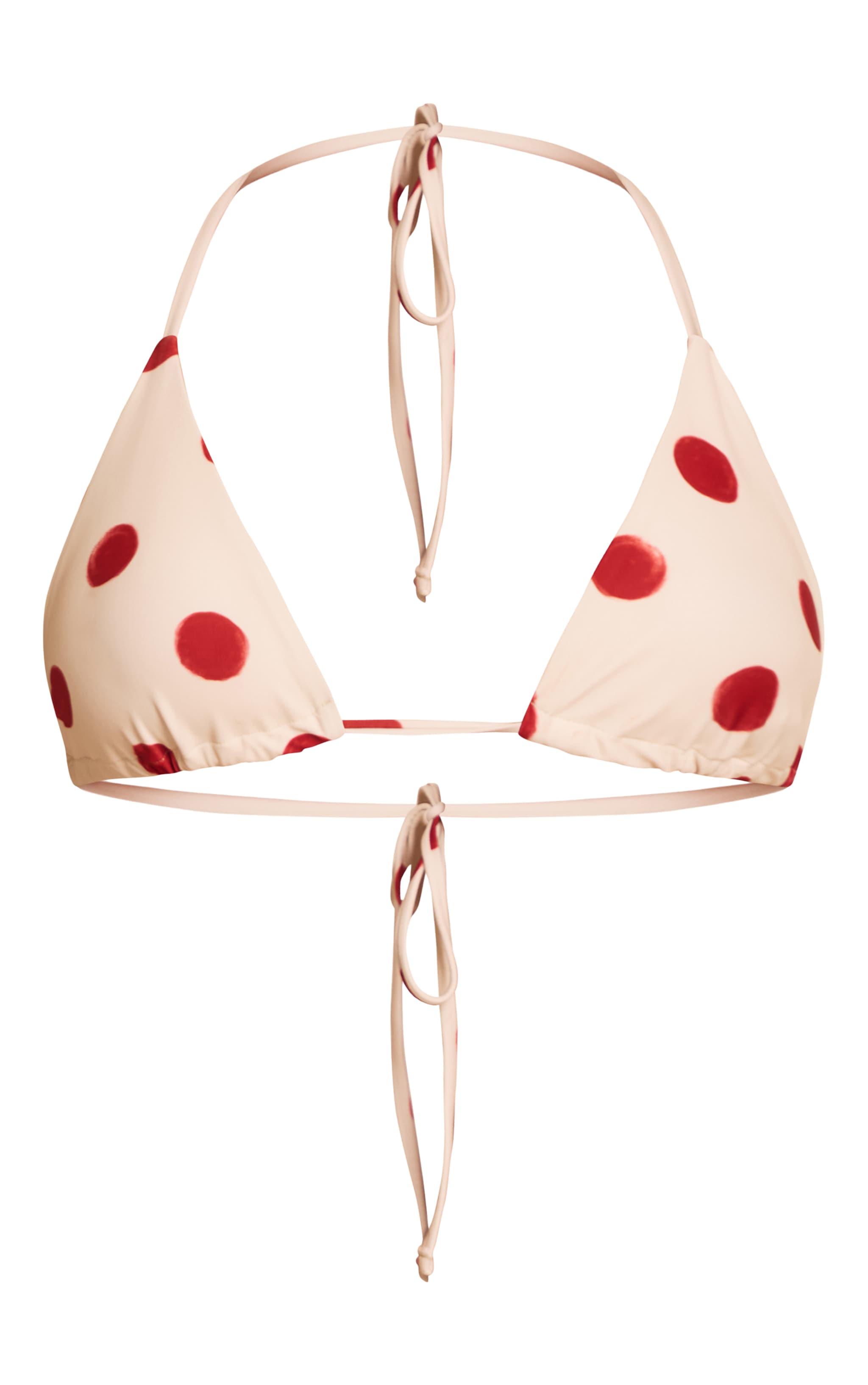 Red Polka Dot Tie Side Bikini Bottoms image 5