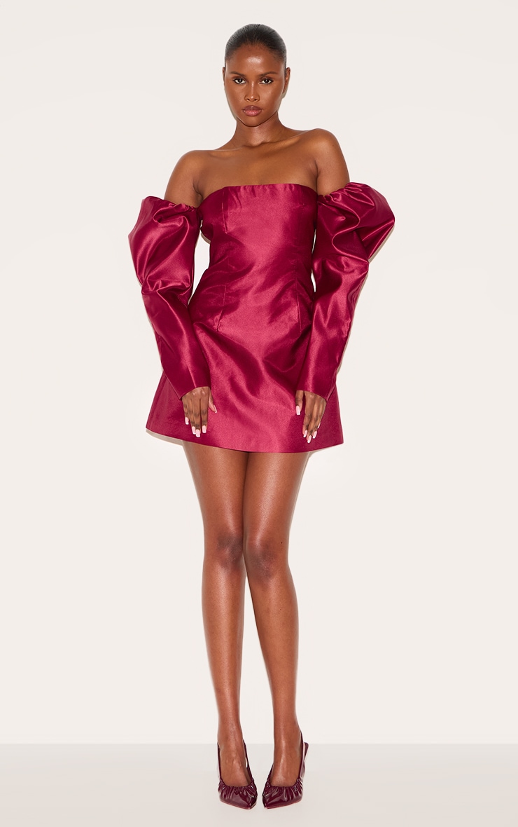 パーティードレス Gathered-detail Shift Dress Hot Pink High Neck Gathered Waist Detail Shift Dress – AX Paris