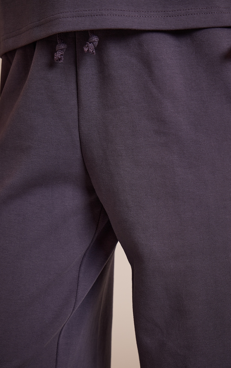 Tall Navy Interlock Wide Leg Sweatpants image 4