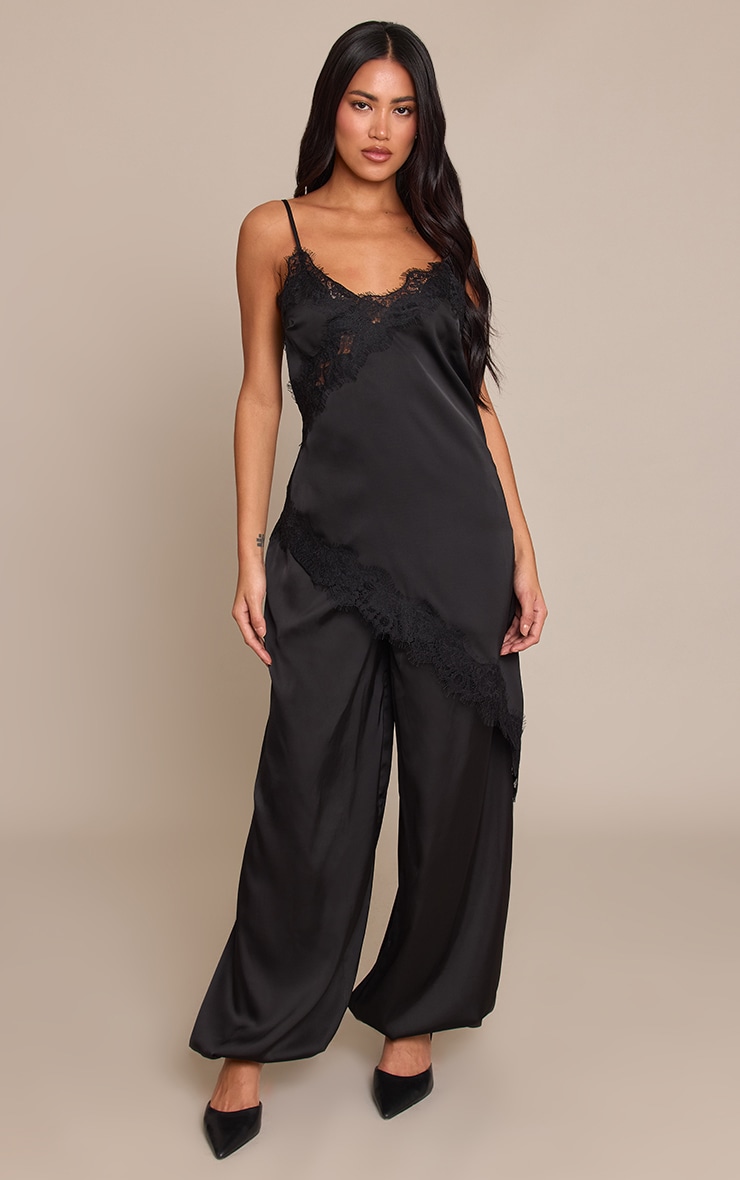 Black Satin Balloon Pant image 1