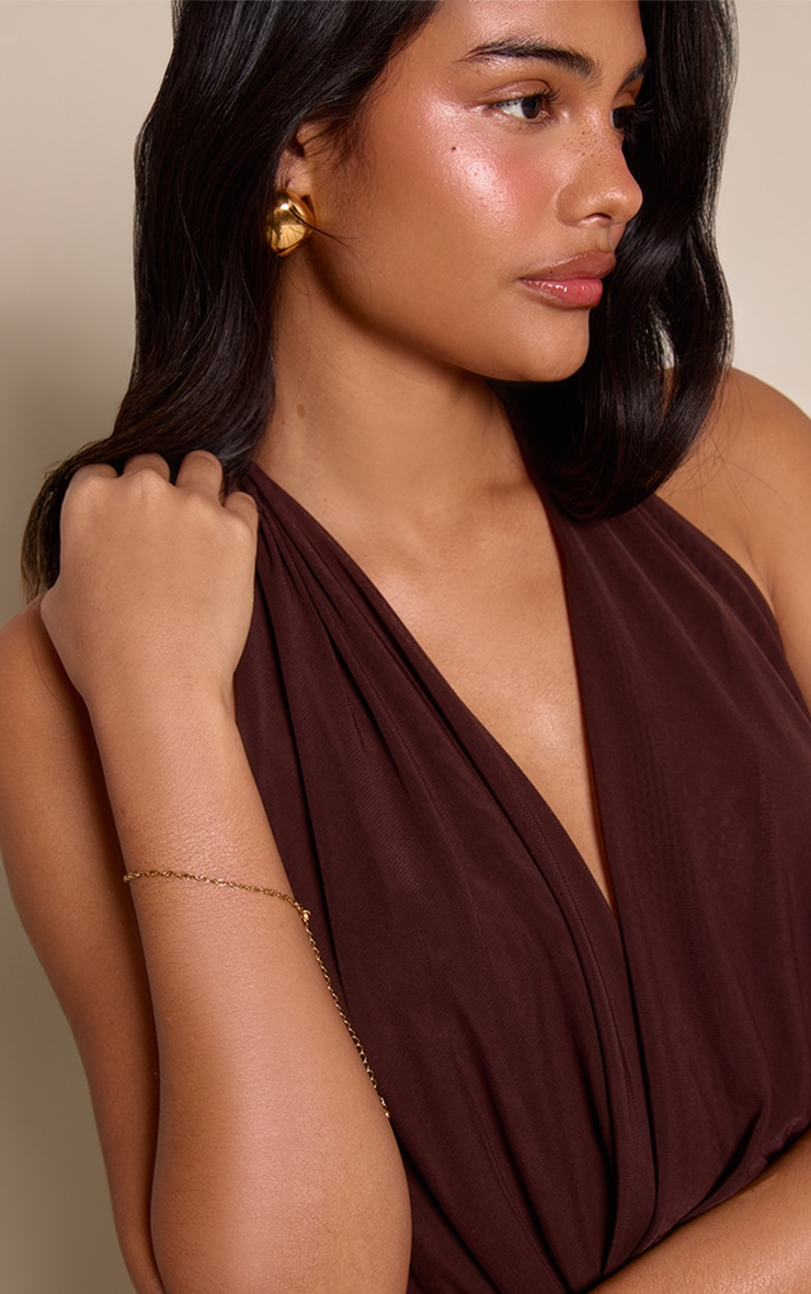 Gold Water Resistant Twist Link Bracelet