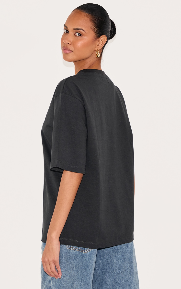 Black Premium Cotton Oversized T-shirt image 2