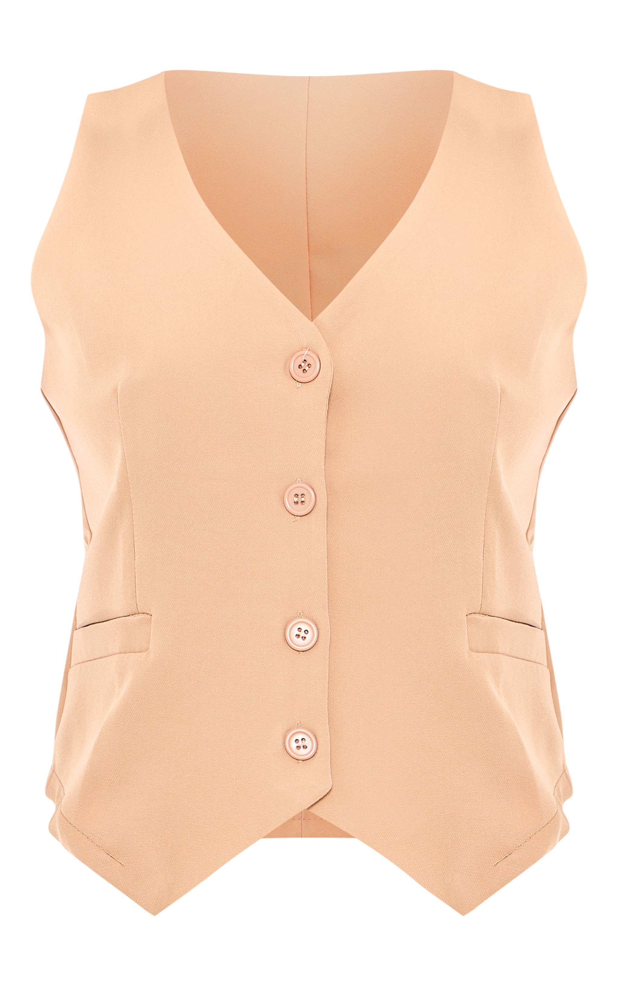 Mocha Tailored Fitted Waistcoat image 4