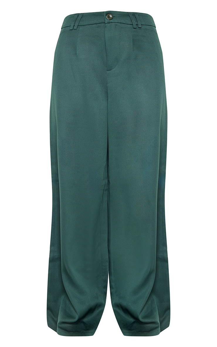 Pantalon de tailleur tissé vert forêt à doubles passants image 5
