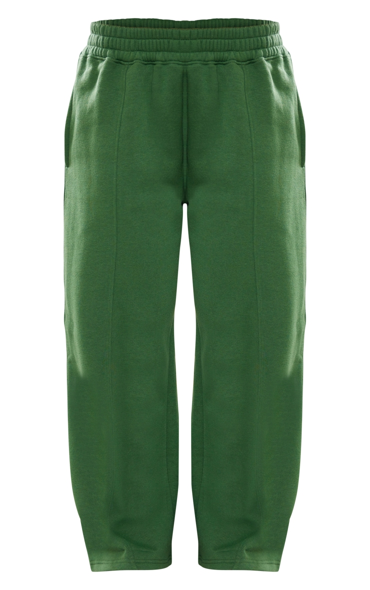 Petite Forest Green Borg Embroidered Sweatpants image 3
