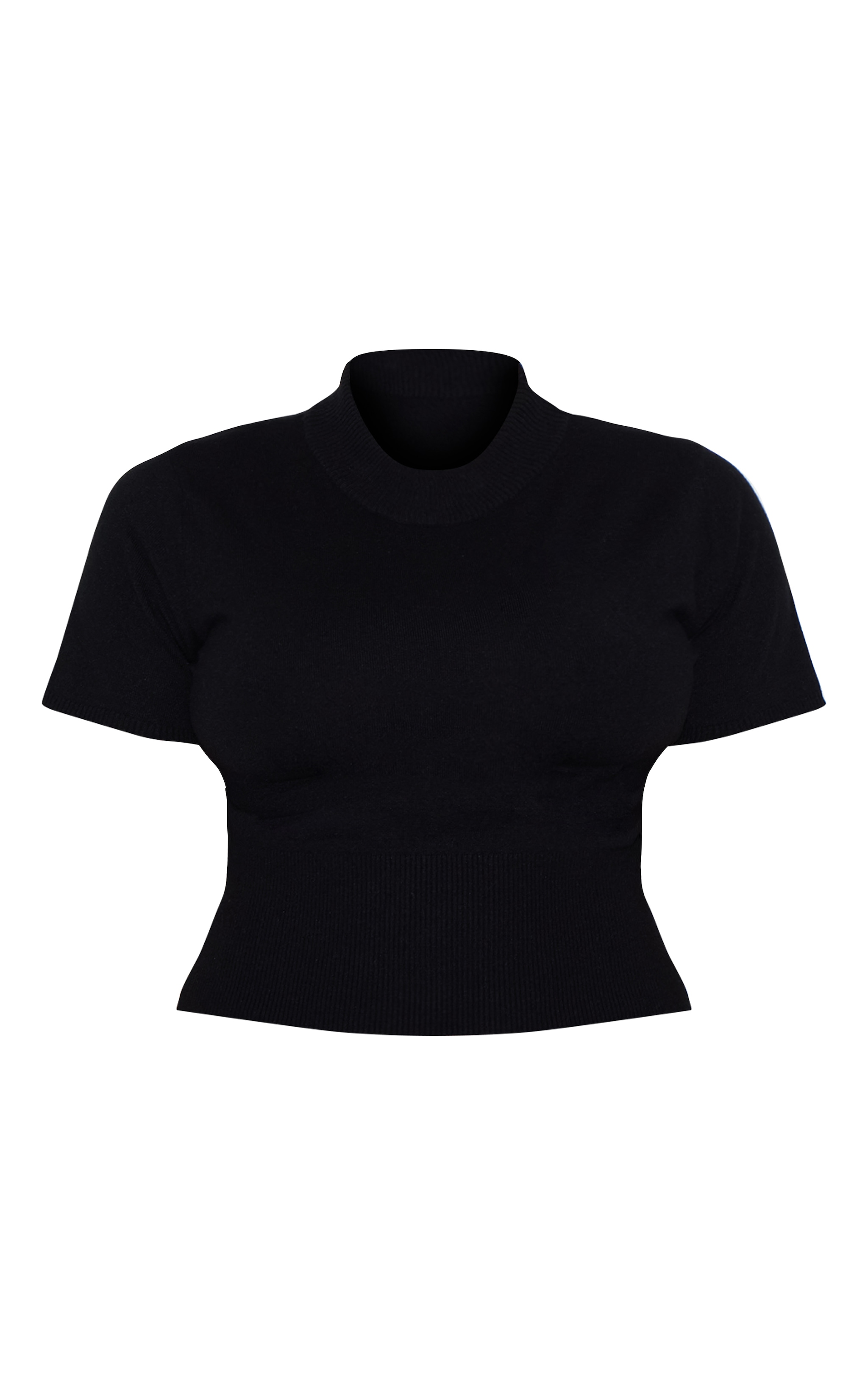 Plus T-shirt basique en maille tricot noire image 5