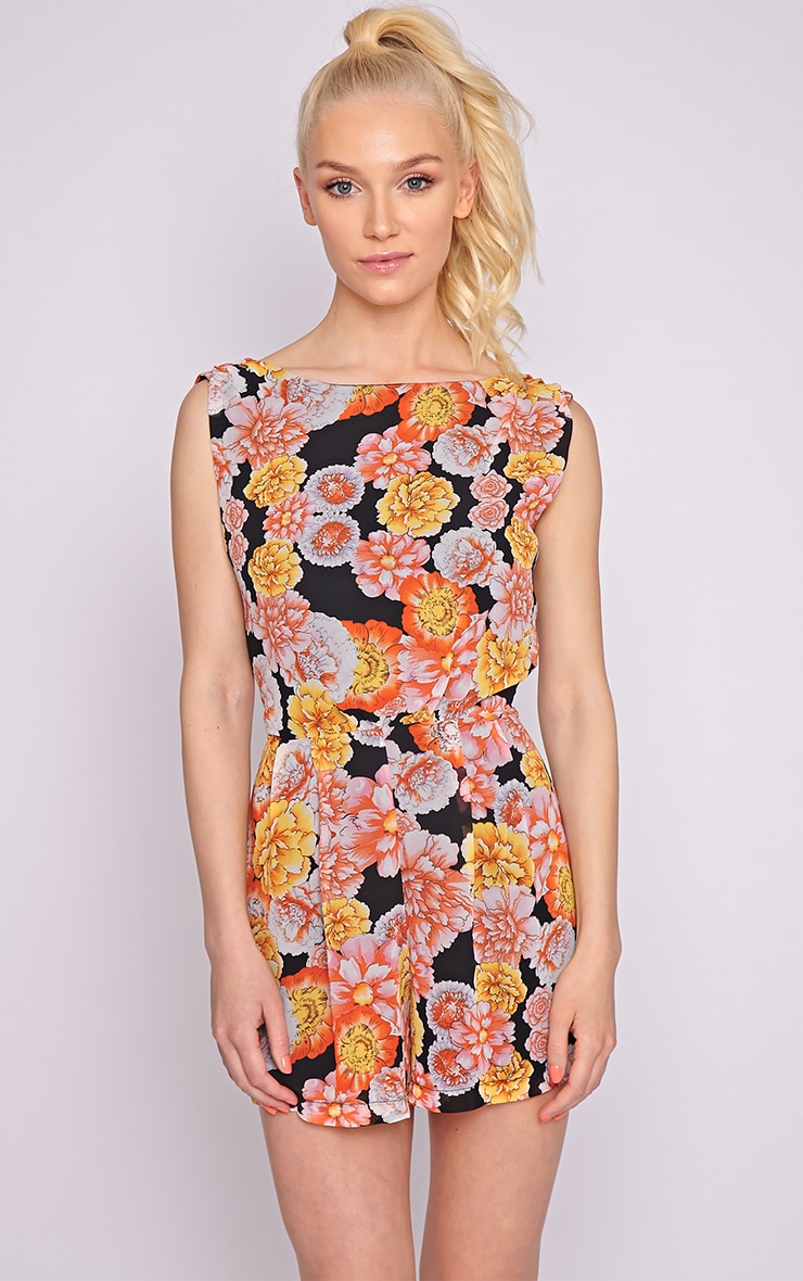 floral chiffon playsuit