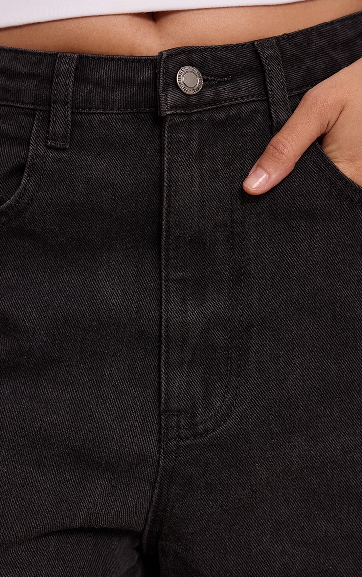 Tall Washed Black Straight Leg Denim Jeans