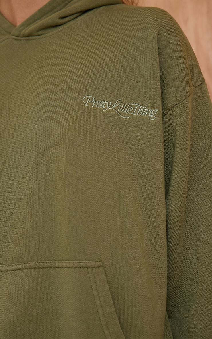 PLT Sage Embroidered Acid Wash Loopback Pullover Hoodie image 4
