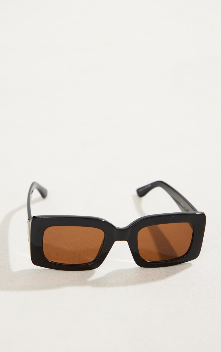 Black Tinted Chunky Square Frame Sunglasses image 2