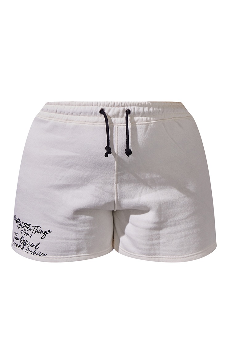 PLT Plus Cream Drawstring Waist Sweat Shorts | Plus Size ...