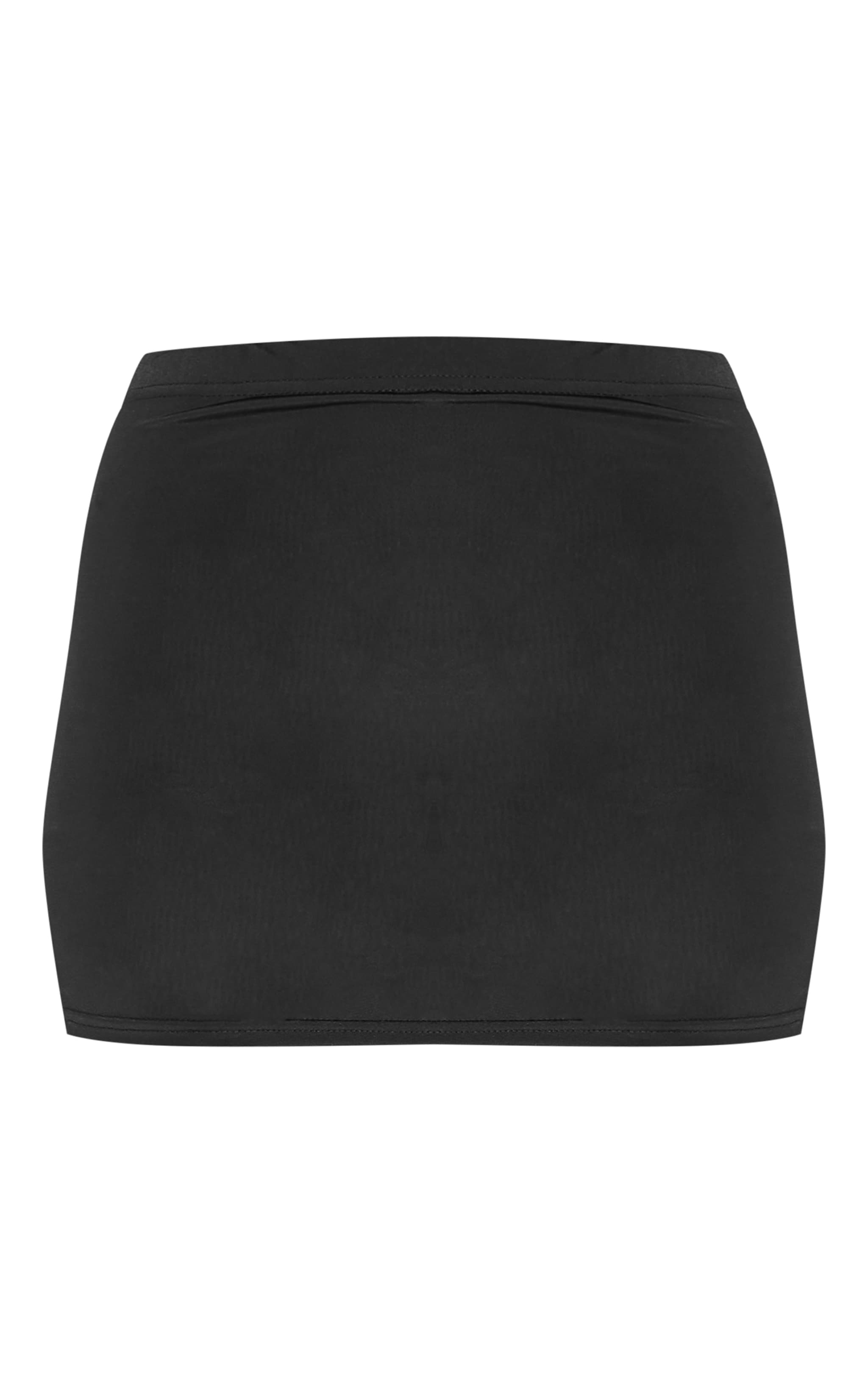 Black Slinky Basic Low Rise Mini Skort image 6