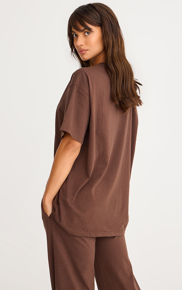 Chocolate Oversized Boxy T-shirt image 2