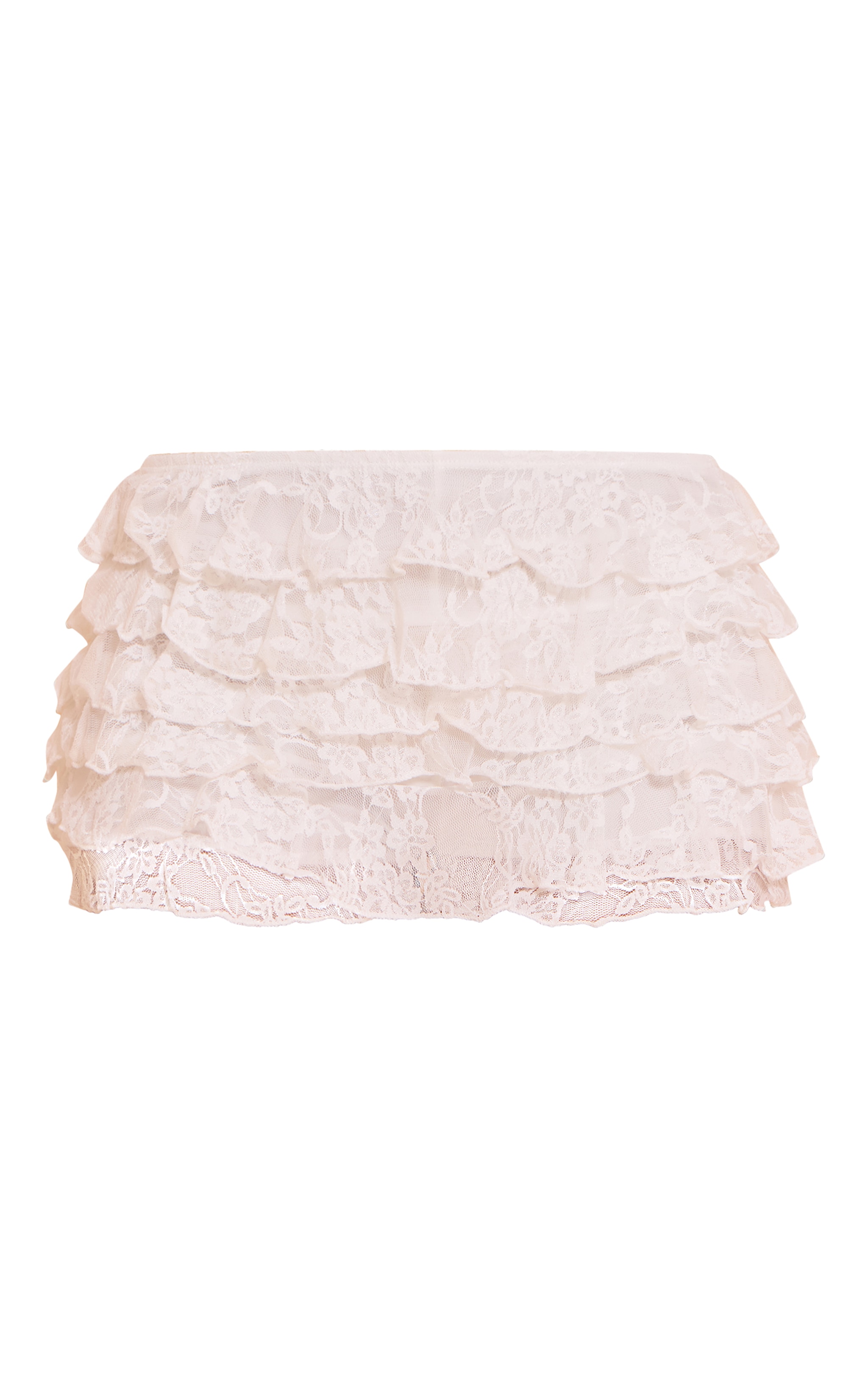 Cream Textured Frilly Bloomer Shorts image 6