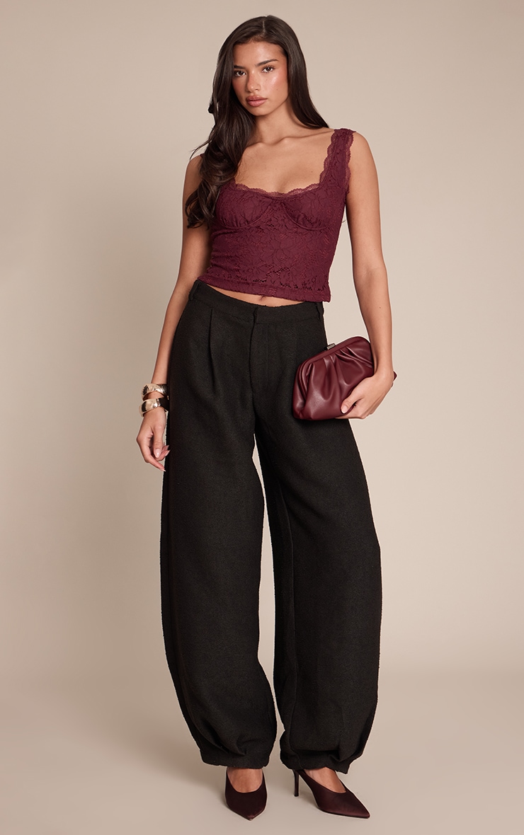 Plum Lace Crop Corset image 3